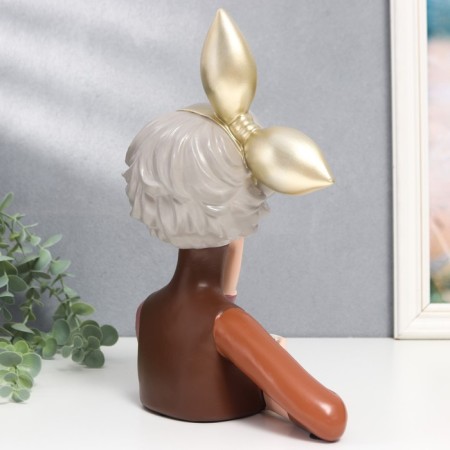 Polystone souvenir "Girl with a mug" 28.5x12x21 cm-4