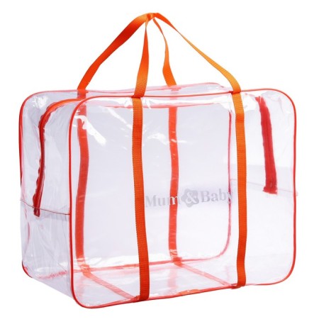 Bag in the hospital with pocket, orange color