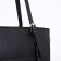 Soper bag with zipper, black color
