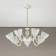 Suspended chandelier Citilux "Latur" CL413270, 46x33 cm, 7x75W, E27, white color