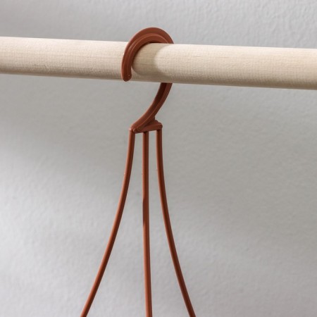 Street Kashpo for flowers suspended "Julia", 3.5 l, brown color-4