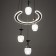 Bayerlux chandelier Sirius LED 100W 3000-6000K Black 39x41x19-119 cm