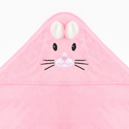 Lovelife towel "Bunny", col. Pink, 80x80 cm, 100% PE, microfiber-2