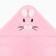 Lovelife towel "Bunny", col. Pink, 80x80 cm, 100% PE, microfiber