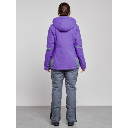 Ski costume female winter, size 42, purple color-3