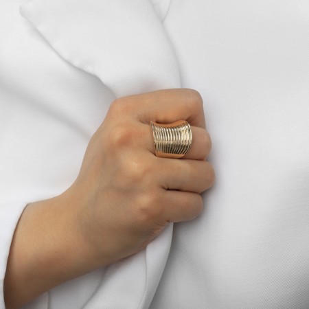 Ring Metal "Trend" spring, color gold, size 16-4