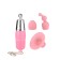 Vibrator-siders, 3 interchangeable nozzles, 1 mode, pink