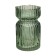 Decorative vase of embossed glass, 120 × 120 × 190 mm, green color