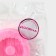Mold Dolyana "Donut with glaze", silicone, d = 6 cm, pink color