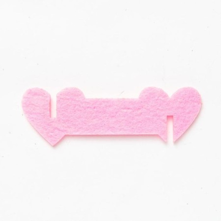 Decor for the glass "LOVE" 4 pcs, 7.3 x 2.4 cm, 100 % p-e, felt-1
