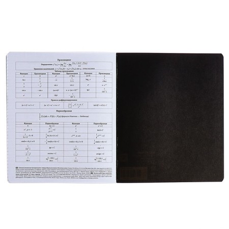Subject notebook, 48 sheets, cage, algebra, Erichkrause "Inscription", Twin-Lalam Cardboard cover, OFSET BELICT 100%, info block-6