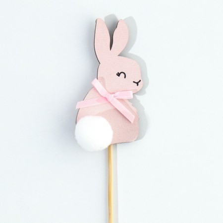 Topper wooden to decorate the kulich "Rabbit", 11 x 16.5 cm.-2