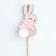 Topper wooden to decorate the kulich "Rabbit", 11 x 16.5 cm.