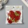 Decor for the creativity of the felt shine "Strawberry" 4x3.2 cm