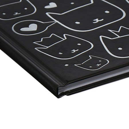 Diary for grades 5-11, 48 sheets "many cats", solid cover, glossy lamination, foil embossing, universal cheat sheet, block 65g/m2-2