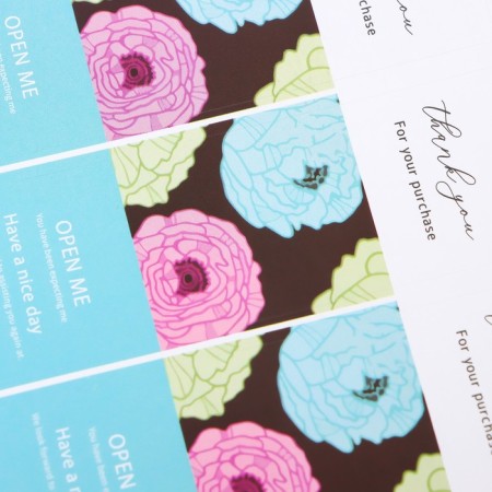 Sticker Paper Gratitude "peonies" set of 50 pcs 9x3 cm-1