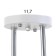 Lyberti chandelier 2x60W E27 white 44x12x25cm