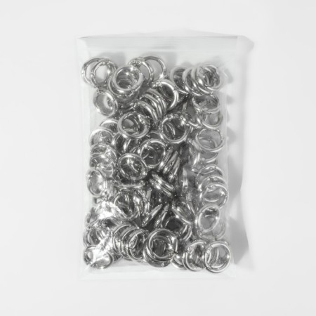 Karabin ring, d = 13/20 mm, thickness - 3.5 mm, silver color-3