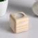 Square wooden candlestick "Square", array, 6 × 6 × 6 cm