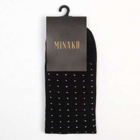 Men's socks minku "white points", black color, size 42-43 (29 cm)-2