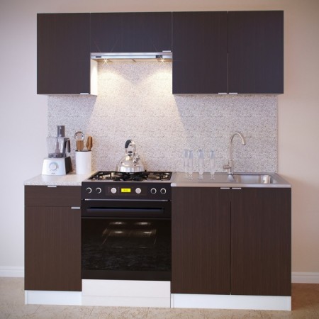Hood cabinet 600 × 300 × 296 mm, white/wenge color-3