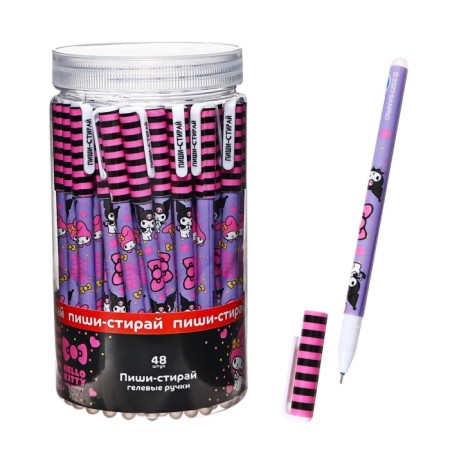 Gel handle My Melody, needle -shaped writing node 0. 5 mm, erased blue ink, plastic tube