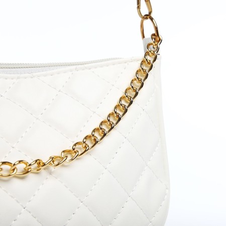 Bag Baget with a zipper, white color-4