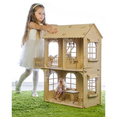 Puppet house, average size, plywood: 3 mm-3