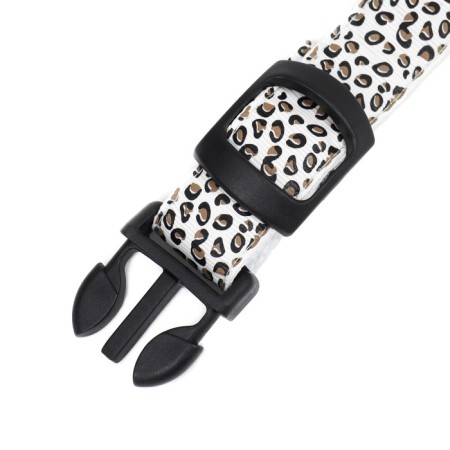 Collar with backlight Leopard 3 glow modes, size S, Osh 22-40 x 2.5 cm white-7
