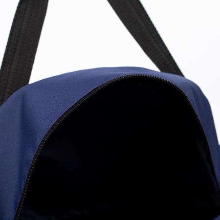 Sports bag with lightning, without lining, external pocket, blue color-3