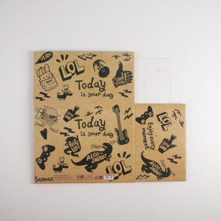Gift folding box, packaging, “craft”, 31.2 x 25.6 x 16.1 cm-7