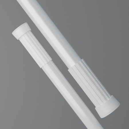 Bathroom cornice, telescopic, 70-120 cm, white color-5