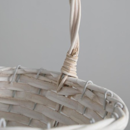Wicker basket, willow, 22x16x11.5/25 cm, white-2