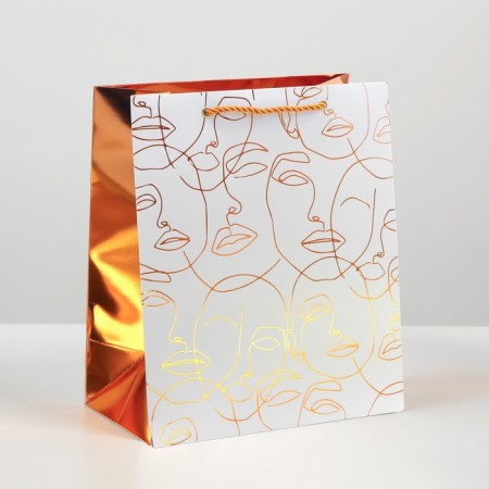Gift laminated package, packaging, "bronze", 23 x 27 x 12 cm-2