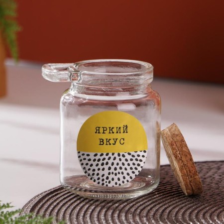 Bank for storage with a spoon "Bright taste", 300 ml-1