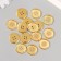 Buttons Plastic 4 PROVEL "Golden" 2.3x2.3 cm set 15 pcs