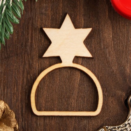 Rings for napkins New Year's "Stars", 4pcs, 46 x 67 mm-1
