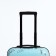 Small 18 suitcase, lightning department, 4 wheels, blue color