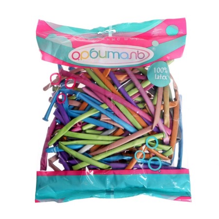 Twisting ball 260 ", chrome, set of 50 pcs., Mix-2