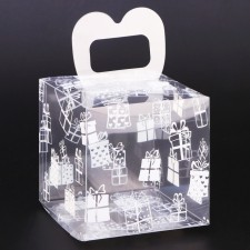 New Year. Box Gift New Year Folding PVC 