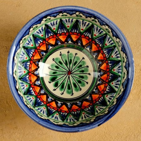 Rishtan ceramics "patterns" 15.5 cm, medium, blue-2