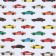Paper packing craft white "Racing cars", 50 x 70 cm