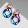 Earrings Metal "Chain" magic, colored in gold