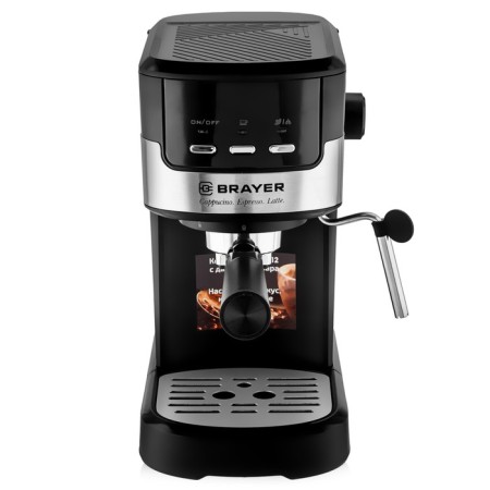Brayer 1112br coffee maker, lacture, 1.2 l, 1100 watts, cappuccino, black-1