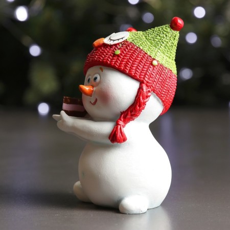 New Year's figure "Snowman-Sova" 8x8x12cm-1