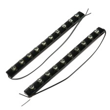 Daily running lights, SkyWay 12 V, 10 diodes, 210 x 18 x 4 mm, set 2 pcs, S08501014