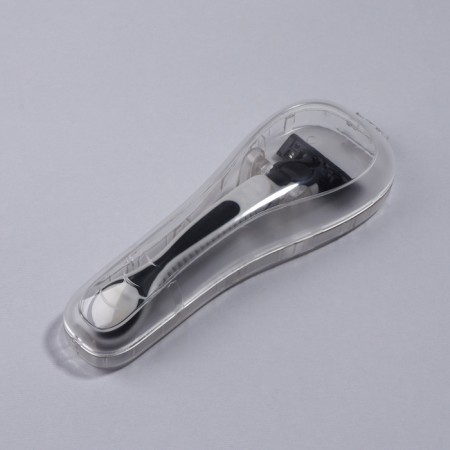 Academician for razor, with a lid, ventilated, 16.2 × 6.1 cm, the color is transparent-1