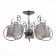 Ceiling EVOLUCE lamp. SL177.102.05. Azzurro. 5x40 watts, E14, 74x74x41 cm, chromium color