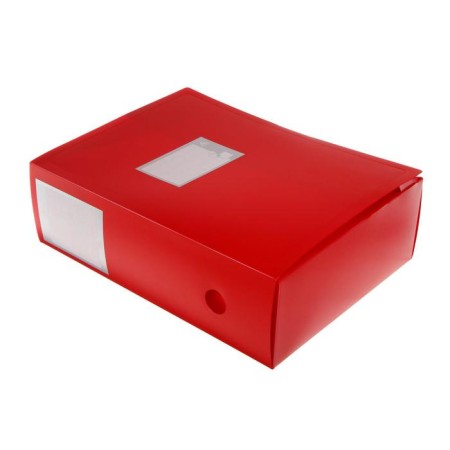 A4 Calligrata archive folder archive, 100 mm spine, plastic, cut fastener, red, up to 900 sheets-1
