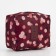 Cosmetic bag with lightning, burgundy color